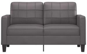 Sofa, 2-osobowa szary, 140 cm, sztuczna skÃ³ra