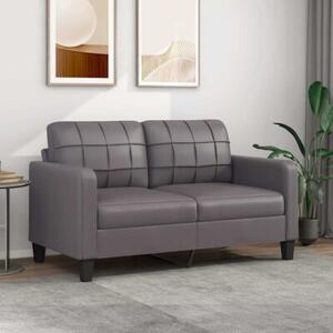 Sofa, 2-osobowa szary, 140 cm, sztuczna skÃ³ra