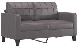 Sofa, 2-osobowa szary, 140 cm, sztuczna skÃ³ra