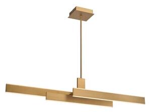 Lampa wisząca nowoczesna złota podłużna 114 cm do salonu jadalni nad stół panele LED 74W CAMENO Quintiesse