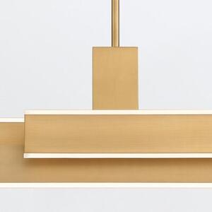 Lampa wisząca nowoczesna złota podłużna 114 cm do salonu jadalni nad stół panele LED 74W CAMENO Quintiesse