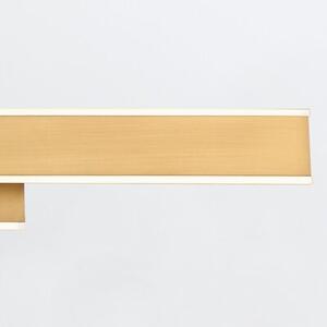Lampa wisząca nowoczesna złota podłużna 114 cm do salonu jadalni nad stół panele LED 74W CAMENO Quintiesse