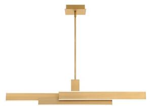 Lampa wisząca nowoczesna złota podłużna 114 cm do salonu jadalni nad stół panele LED 74W CAMENO Quintiesse