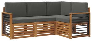 Zestaw mebli ogrodowych z litego drewna akacjowego - nowoczesny i funkcjonalny design