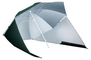 Outsunny 2 w 1 parasol plażowy 210cm ciemnozielony