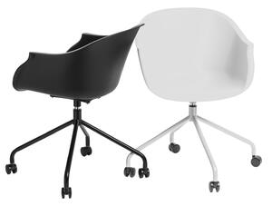 Krzesło na kółkach Roundy białe Outlet