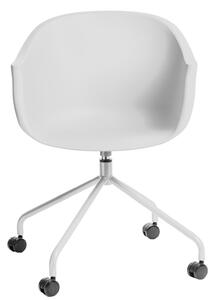 Krzesło na kółkach Roundy białe Outlet