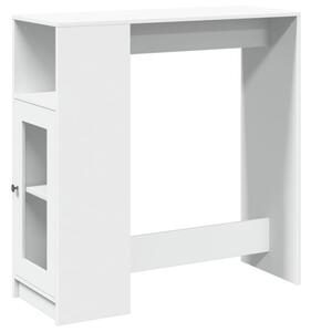 Stolik barowy z przegrodami, biały, 101x40x103,5 cm