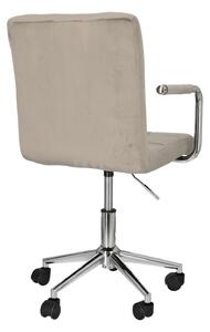 Fotel biurowy Cosmo Arm szary velvet