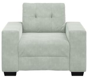Sofa fotel jasnoszary 100x78x80 cm aksamit