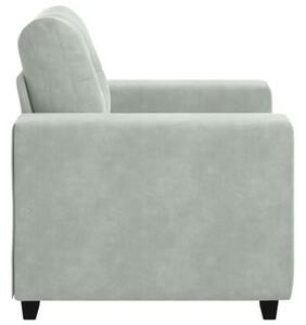 Sofa fotel jasnoszary 100x78x80 cm aksamit