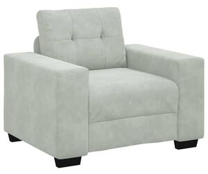 Sofa fotel jasnoszary 100x78x80 cm aksamit