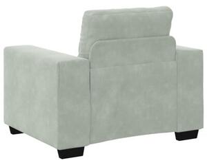 Sofa fotel jasnoszary 100x78x80 cm aksamit