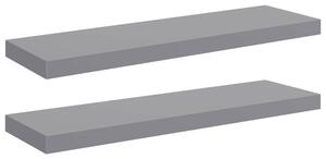 Półki ścienne, 2 szt, szare, 80 x 23,5 x 3,8 cm, mdf