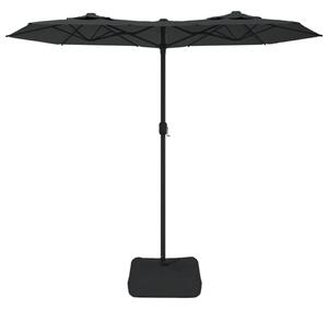 Podwójny parasol ogrodowy, antracytowy, 316x145 cm