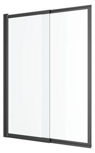 Excellent Liner parawan nawannowy 110 cm rozsuwany czarny mat/szkło przezroczyste KAEX.2930.1100.LP