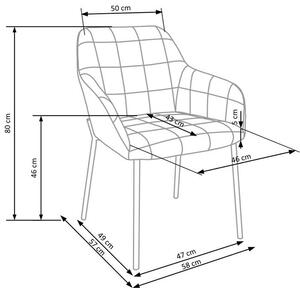 Tapicerowane krzesło industrialne Zeppen - popielate
