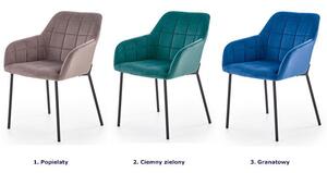 Komplet ciemnozielonych nowoczesnych krzeseł 4 szt. kolor - Zeppen 4S
