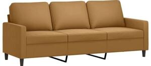 Sofa 3-osobowa z podnÃ³Å¼kiem, brÄ zowy, 180 cm, aksamit