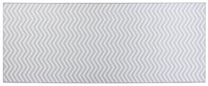 Dywan chodnikowy prostokątny klasyczny wzór w jodełkę 80 x 200 cm biał-szary Saikheda Beliani