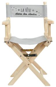 Krzesło dziecięce reżyserskie szare