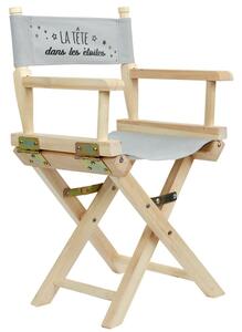 Krzesło dziecięce reżyserskie szare
