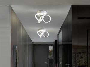 Nowoczesna lampa sufitowa LED wstęga metalowa biała Mongo Beliani