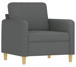 Fotel, ciemnoszary, 60 cm, obity tkaninÄ