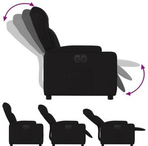 Elektryczny fotel rozkÅadany, czarny, obity tkaninÄ