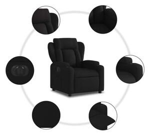 Elektryczny fotel rozkÅadany, czarny, obity tkaninÄ