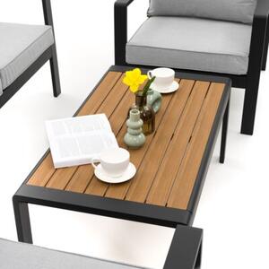 Meble ogrodowe tarasowe nowoczesne aluminiuminiowe ATOL 5 grafitowo-szare