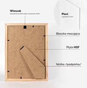 Ramka na zdjęcia 21x29,7 cm A4 z drewna surowego sosnowa ramka DIY FRAMAI®