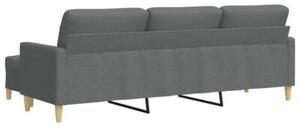 Sofa 3-osobowa z podnÃ³Å¼kiem, ciemnoszara, 210 cm, tkaninÄ