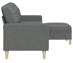 Sofa 3-osobowa z podnÃ³Å¼kiem, ciemnoszara, 210 cm, tkaninÄ