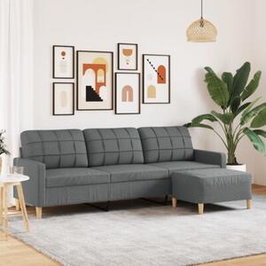 Sofa 3-osobowa z podnÃ³Å¼kiem, ciemnoszara, 210 cm, tkaninÄ