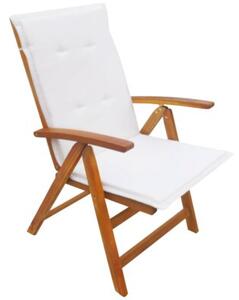 Nowoczesny zestaw mebli ogrodowych z drewnianym stołem i sześcioma krzesłami