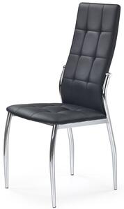 Stylowe nowoczesne krzesło tapicerowane czarne pikowane Azrel