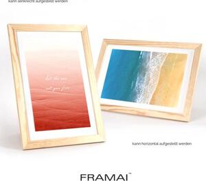 Ramka na zdjęcia 20x30 cm z drewna surowego sosnowa ramka DIY FRAMAI®