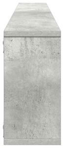Półki ścienne kostki, 2 szt., szarość betonu, 100x15x30 cm