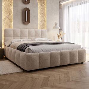 MebleMWM Łóżko tapicerowane z pojemnikiem 4583G| 180x200 | Boucle | Biały #6