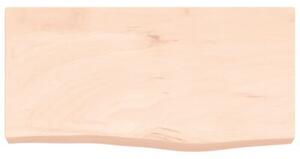 Półka, 60x30x(2-6) cm, surowe lite drewno dębowe