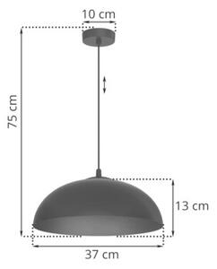 Lampa wisząca Light Home LH Misa 1xE27 klosz 37cm czarny
