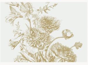Tapeta z włókna szklanego Engraved Flowers