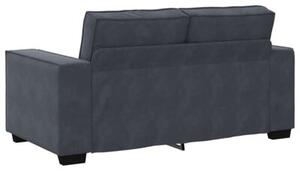 Sofa 2-osobowa, ciemnoszary, 160x78x84 cm, tapicerowana aksamitem