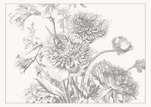 Tapeta Engraved Flowers