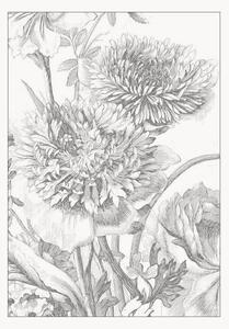 Tapeta Engraved Flowers