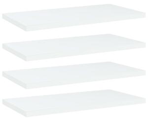 Półki na książki, 4 szt., białe, 40x20x1,5 cm