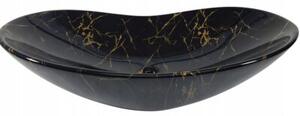 Umywalka nablatowa Estiva FABA Marmo Black Gold marmur czarna złote żyłki 60,5x30x16 cm 1 szt