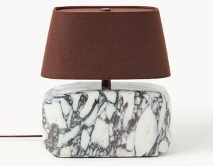 Mała lampa stołowa z podstawą z marmuru Calacatta Viola Maleo