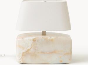 Lampa stołowa z jadeitową podstawą Maleo
